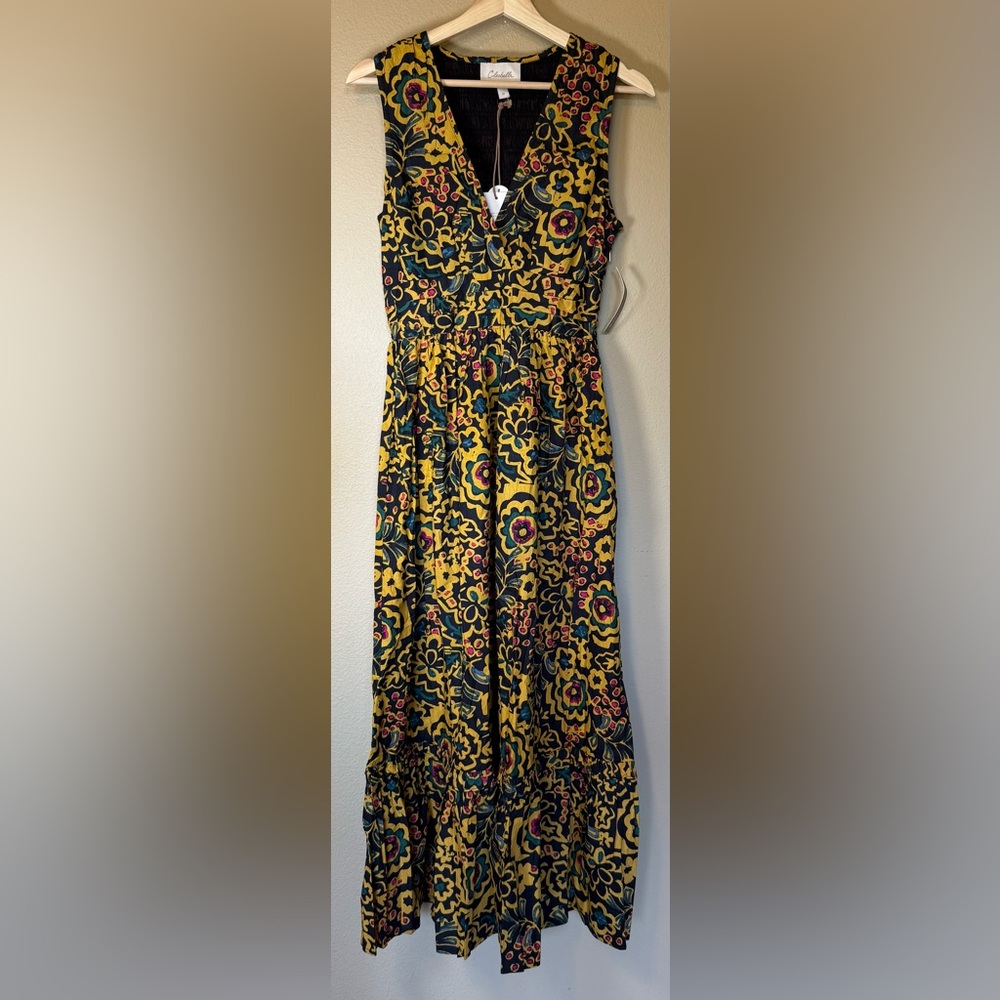 Cleobella Valory Sleeveless Ruffle Ankle V Neck Dress NWT Size Medium - Picture 2 of 9